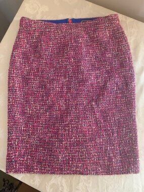 J Crew Pink Tweed Skirt Size 6